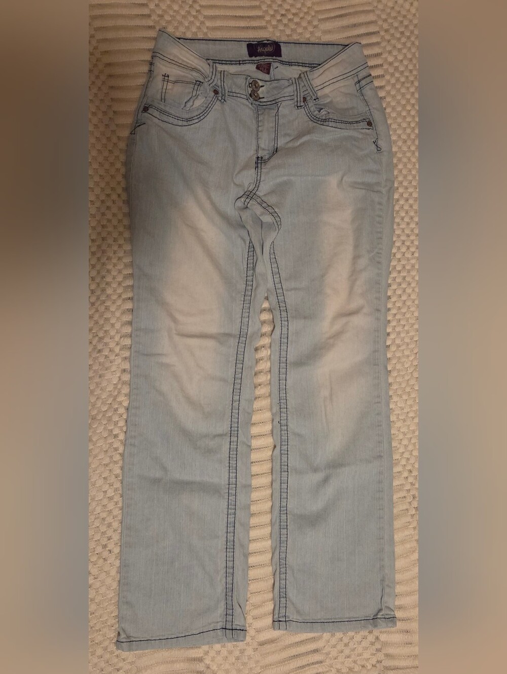 Angels Skinny Jeans in Pale Blue Wash